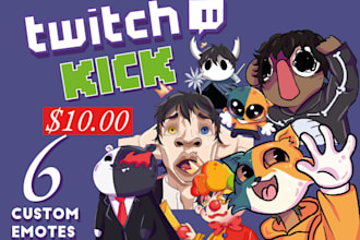 make signature emotes for any character you want for twitch and kick