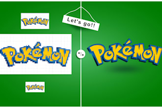 manually trace the vector and vectorize the logo