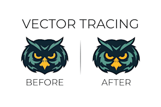 do vector tracing, convert logo to vector, raster to vector