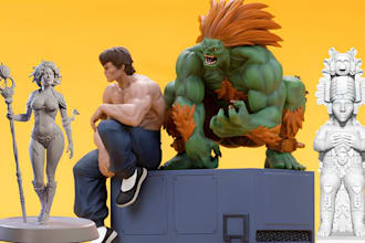 sculpt custom 3d action figure or anime collectible statue for 3d printing