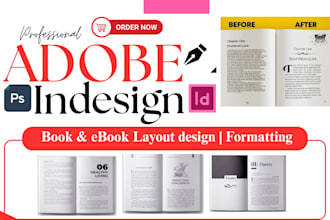 do book formatting kindle book, paperback manuscript, adobe indesign google doc