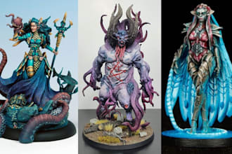 do 3d print and paint miniatures, 3d model, dnd model, resin 3d printable stl