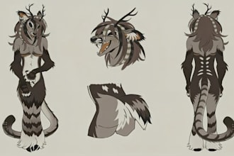 fursona reference sheet anthro ref sheet furry reference sheet nsfw oc furry art