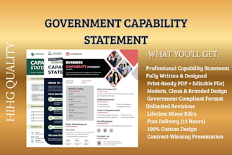 create a winning capability statement for government contracts and tenders