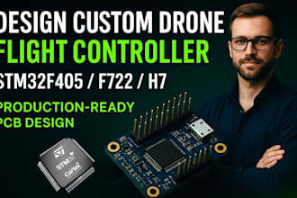 design custom flight controller autopilot pcb board using stm32 or esp32