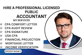 issue licensed CPA sign financial statement mortgage letter income verification