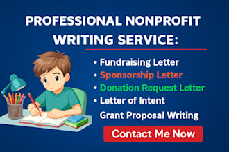 write a compelling fundraising, grant, donation or sponsorship letters