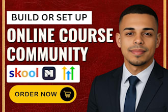 setup skool online course community circle so mighty networks ghl online course