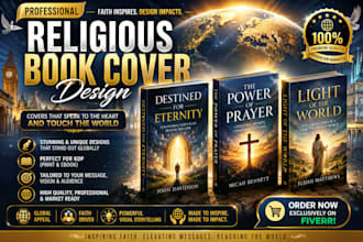 design christian book cover, self help, romance, fantasy and children book cover