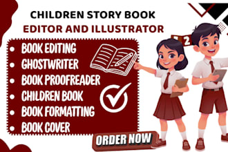 proofread and edit children story book kids story  book editor book proofreading