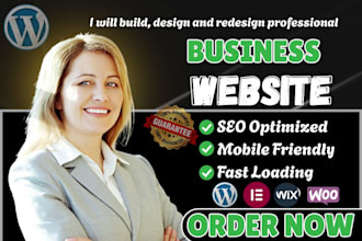 design, redesign business website, agency website, booking website on wordpress