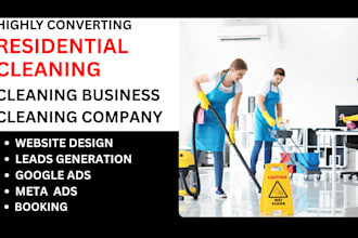 residential cleaning cleaning business cleaning company leads build website