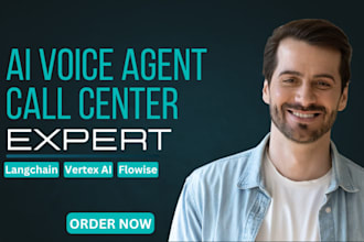 setup ai voice agent ai chatbot on langchain langflow vertex ai flowish