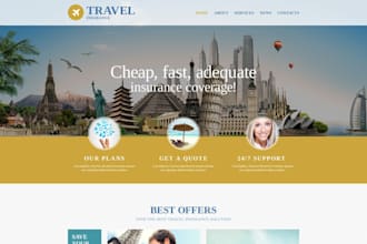 design travel agency website, travel booking website, tour website