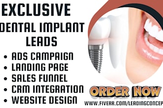 generate dental implants leads dentists dental care dentistry and build website