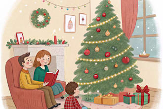 make a watercolor christmas portrait or illustration