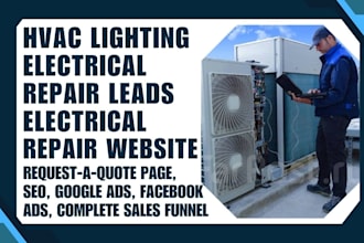 generate hvac lighting electrical repair leads build electrical repair website