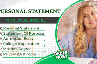professionally proofread and edit personal statement, manuscript, essay, sop
