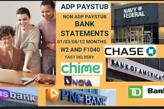 make paystub, bank reconciliation, balance sheet and profit and loss for you