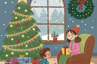 draw holiday cheer with custom christmas illustration