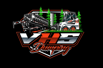 create exclusive and marvelous skid steer and dump trailer logo design