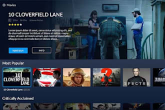 develop a custom iptv app, vod app, with live TV channel for android and IOS