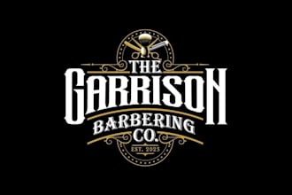 design professional barbershop salon hair salon logo