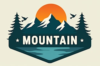 make eye catching mountain hill logo design with express delivery