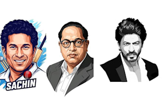 draw cartoon vector portrait or illustration