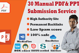 build authority backlinks with PDF and PPT submission