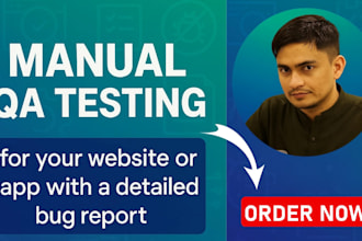 do manual QA testing, usability testing for apps and websites, software testing