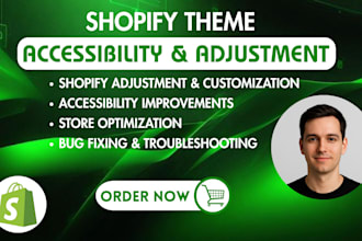 fix shopify store, design, accessibility, better performance bug fixing