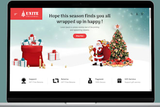 design christmas tree shopify store christms tree store christmas card website