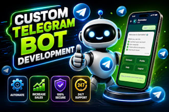 develop a custom telegram bot using node js