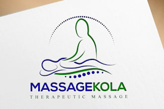 design massage therapy sports yoga luxury minimalist logo