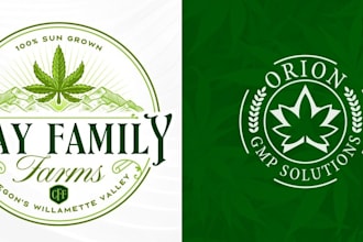 medical marijuana cannabis weed cbd thc hemp cigar business logo design