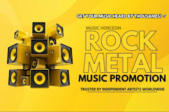 promote your heavy rock metal music promotion, to active listeners and radios