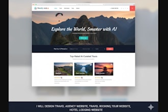 design responsive travel agency website, travel booking app, tour website