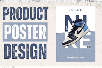 design stunning product posters for social media and ads