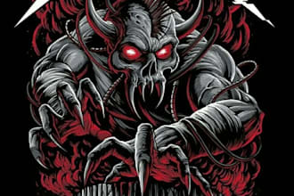 design a brutal metal logo for your merch or band