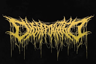 design a brutal metal band logo for your band