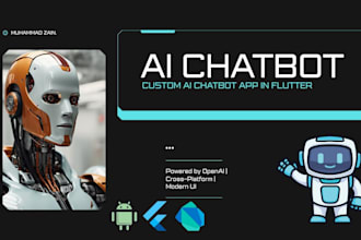 build a custom ai chatbot app in flutter for android and ios