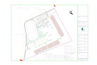 architectural building floor plan design and site plan