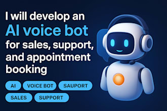 develop an ai voice bot for sales, support, and appointment booking