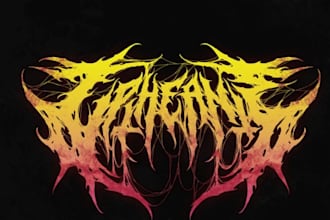 design a brutal and chaotic death metal logo for your band