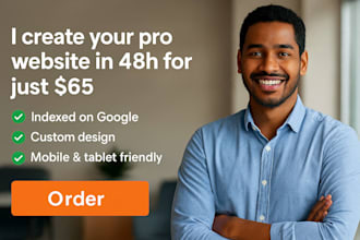 create a professional website visible on google in 48h