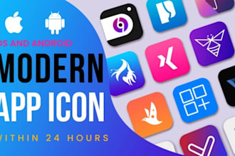 design modern and attractive app icon logo