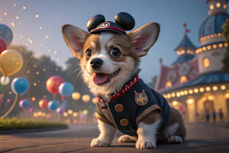 create amazing disney pet portrait