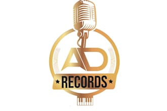 do creative music producer or recording studio logo