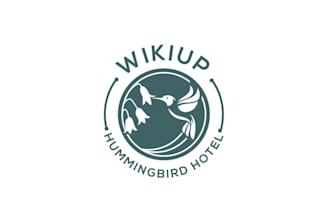 design premium hummingbird hotel logo